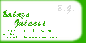 balazs gulacsi business card