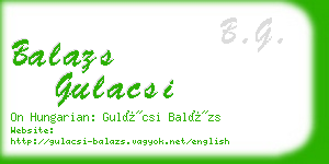 balazs gulacsi business card